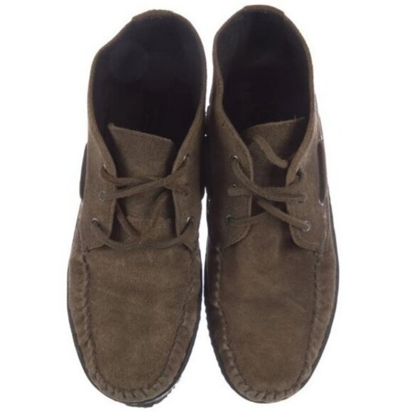 RAG & BONE Leather Moccasin Boots 6 Ankle Bootie Brown Suede High Top - Picture 3 of 5